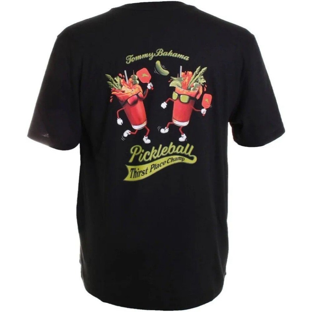Tommy Bahama Men's Thirst Place Champ Graphic Pocket T-Shirt Black Size XL